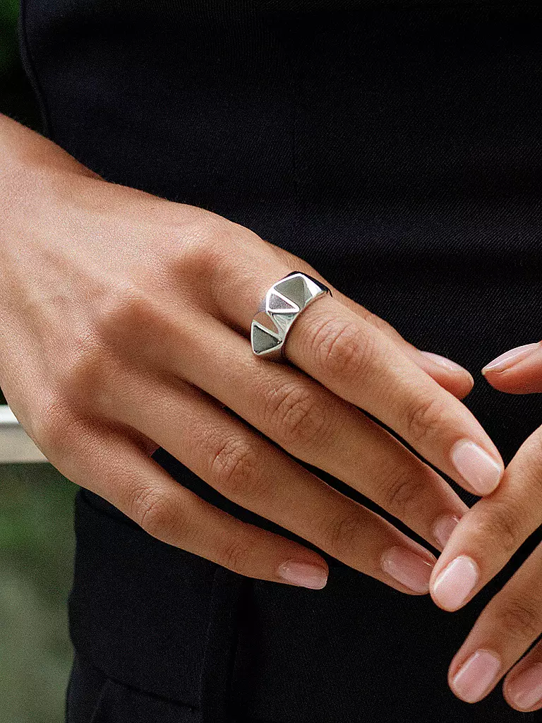 EDBLAD | Anillo PEAK RIVET Acero | Plata
