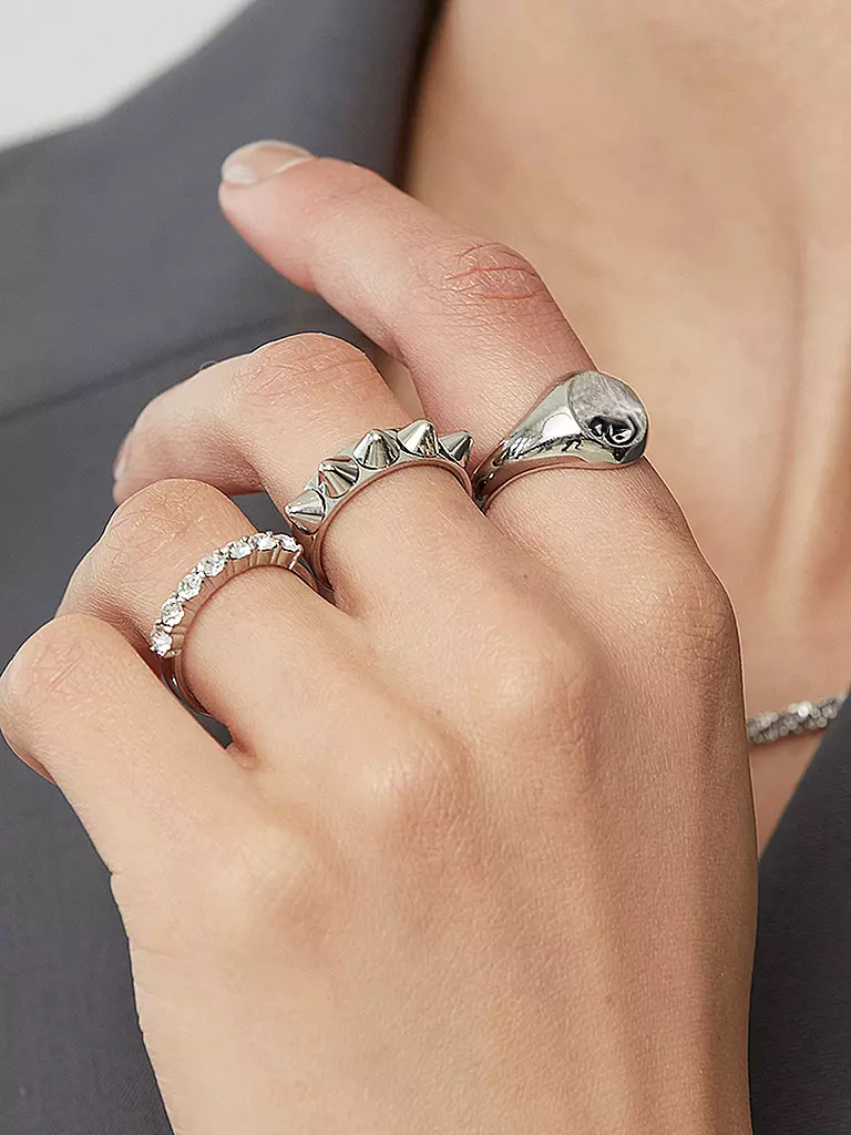 EDBLAD | Anillo PEAK Single Steel | Plata