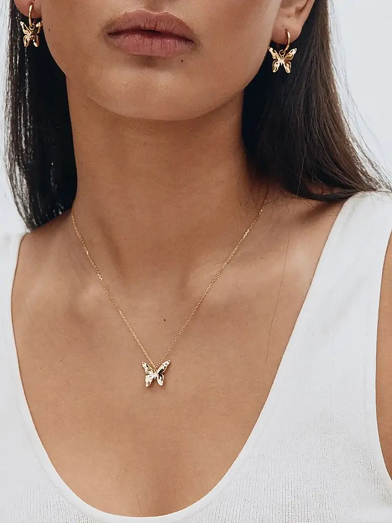 EDBLAD | Collar BUTTERFLY Small Gold | Oro