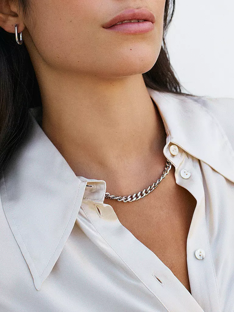 EDBLAD | Collar CURB Steel | Plata