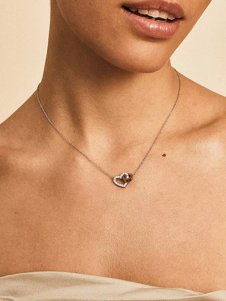 EDBLAD | Collar ETERNAL HEART NECKLACE Steel | Plata