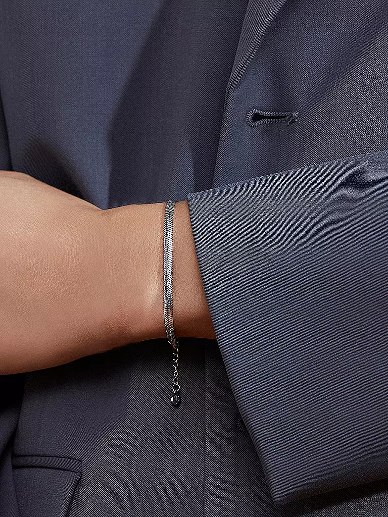 EDBLAD | Collar HERRINGBONE BRACELET Steel | Plata
