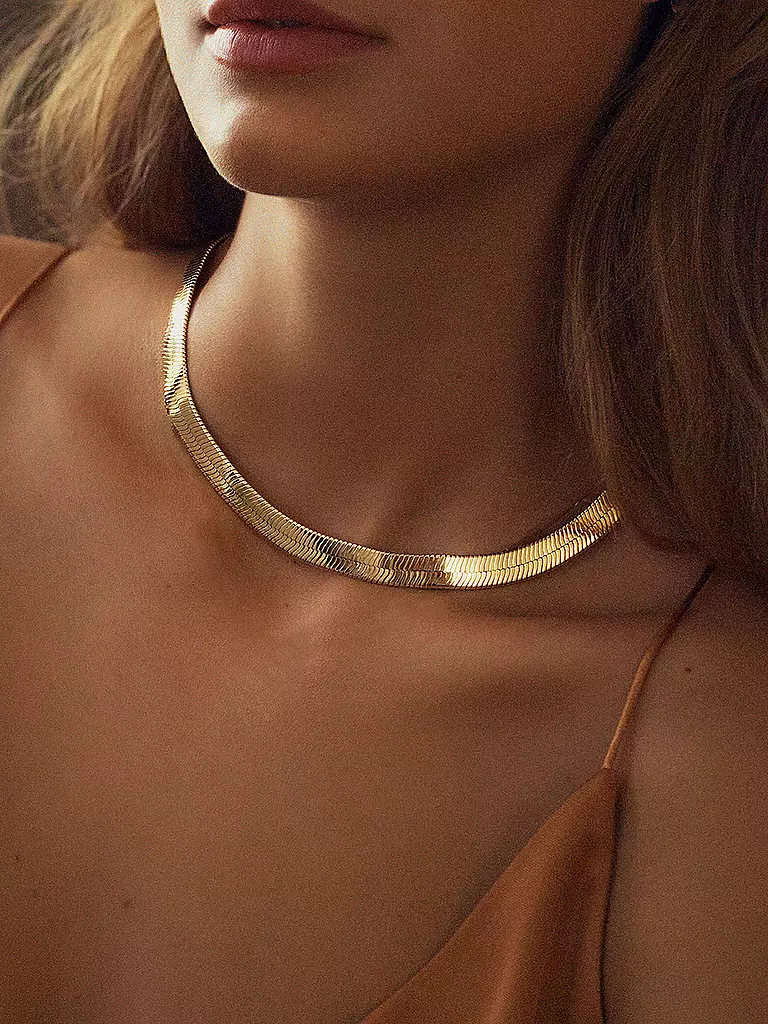 EDBLAD | Collar HERRINGBONE L Oro | Oro