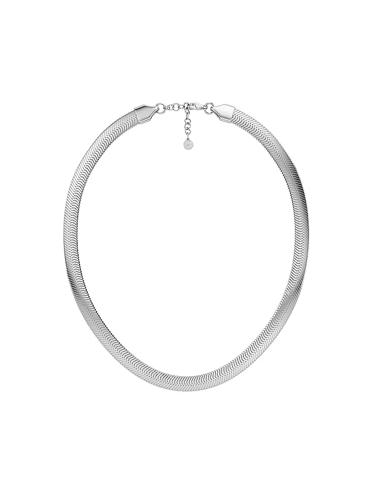 EDBLAD | Collar HERRINGBONE L Steel | Plata