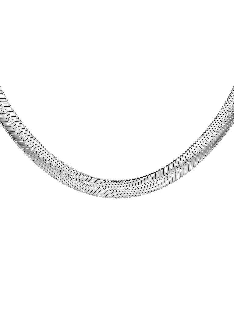 EDBLAD | Collar HERRINGBONE L Steel | Plata