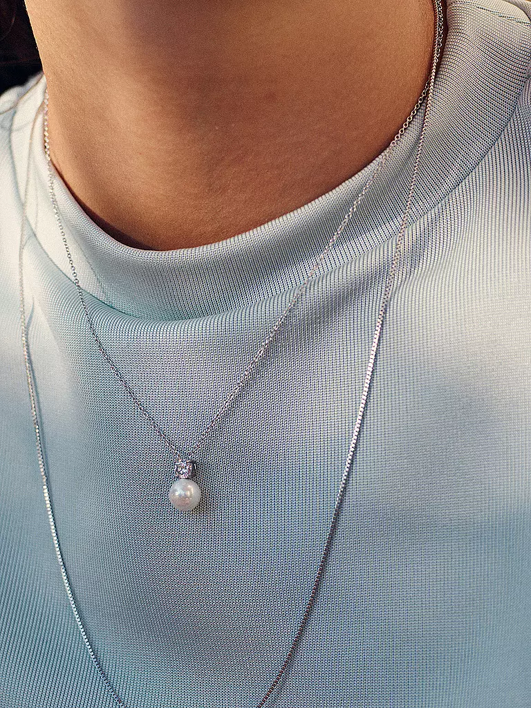 EDBLAD | Collar LUNA NECKLACE Large Steel | Plata