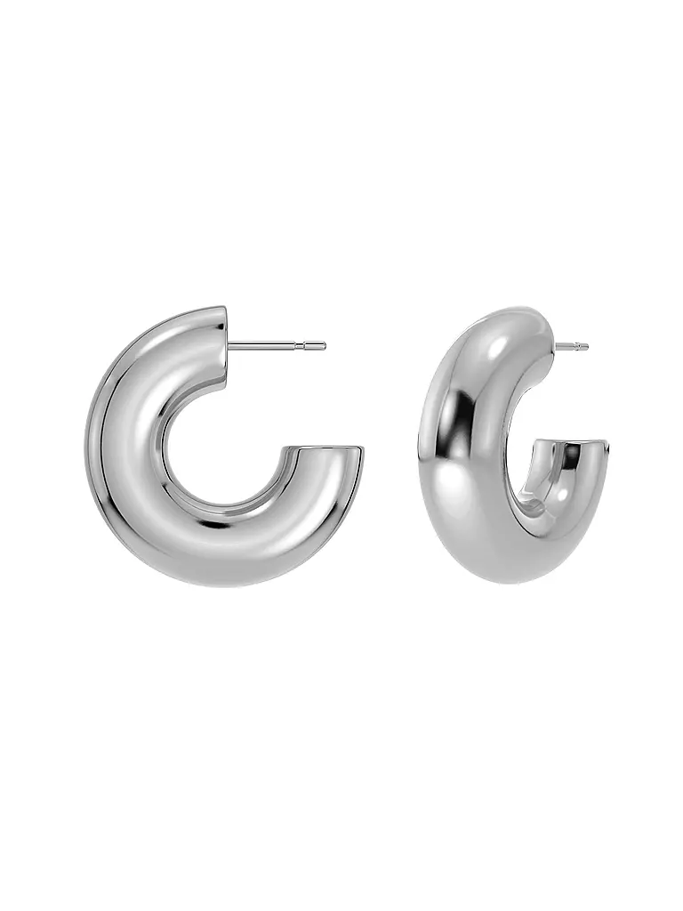 EDBLAD | Creolen CHUNKY CREOLES Large Steel | Plata