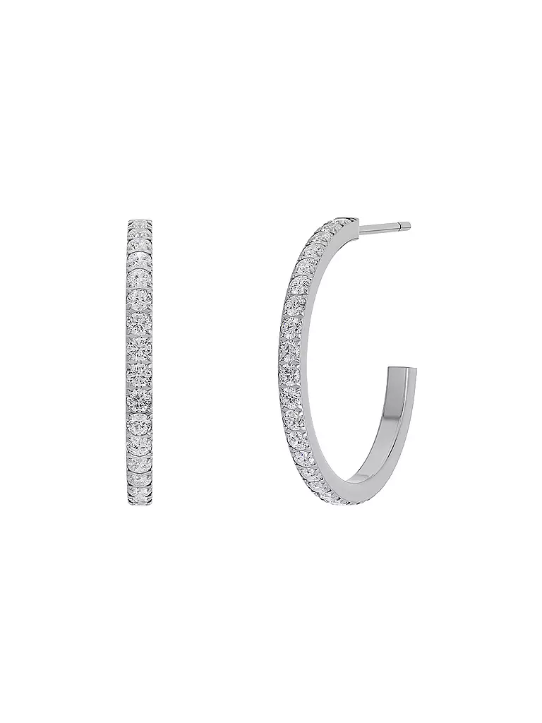 EDBLAD | Creolen GLOW CREOLES MINI Medium Steel | Plata
