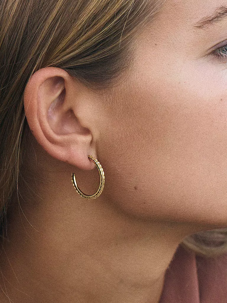 EDBLAD | Creolen TINSEL THIN CREOLES Small Gold | Oro