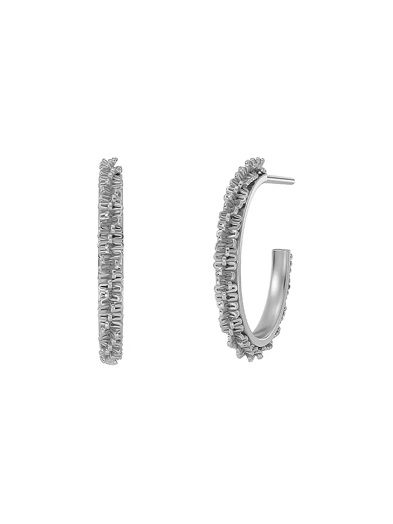 EDBLAD | Creolen TINSEL THIN CREOLES XSmall Steel | Plata