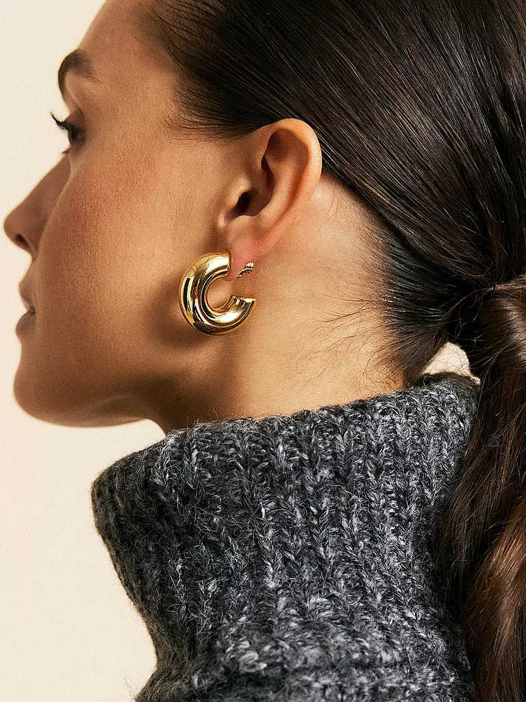 EDBLAD | Creoles CHUNKY CREOLES Large Gold | 