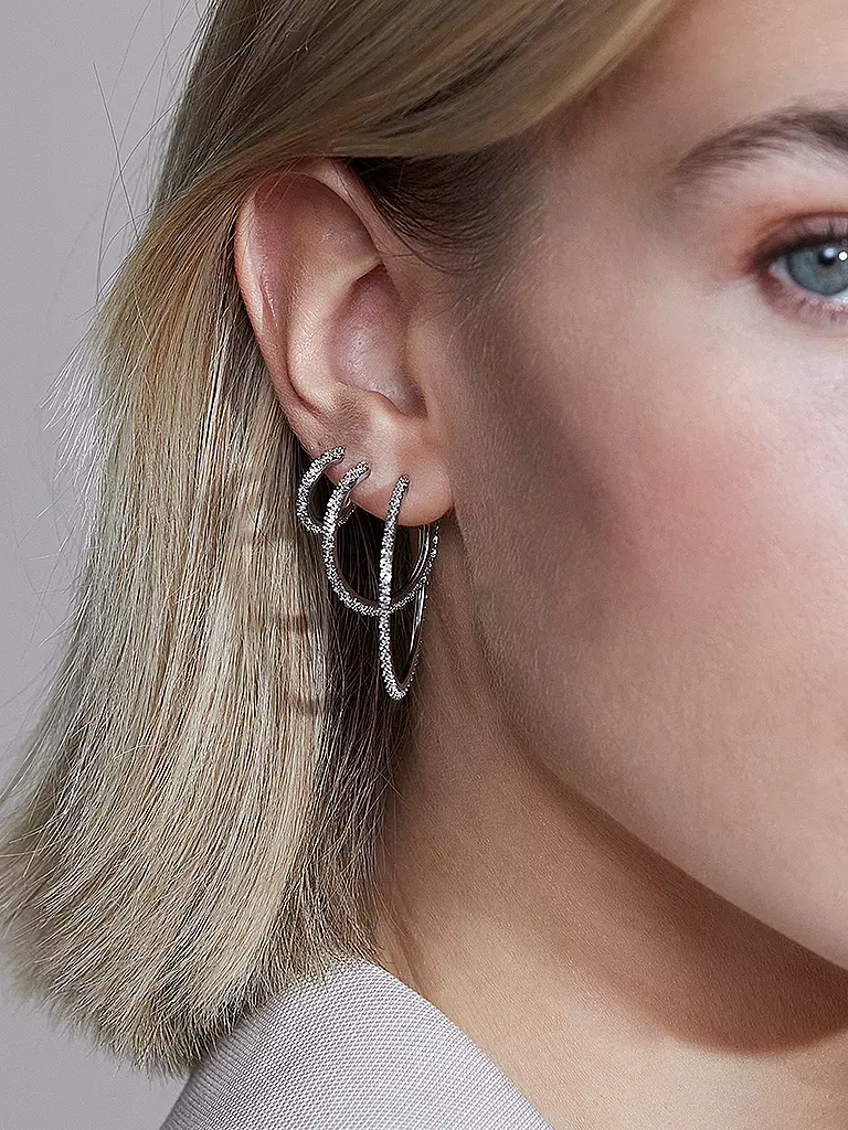 EDBLAD | Criollas TINSEL THIN CREOLES Small Steel | Plata
