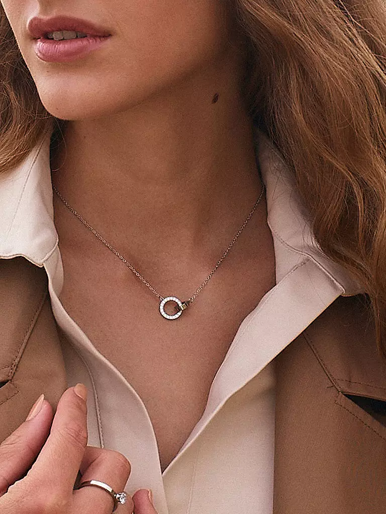 EDBLAD | Halskette ETERNAL ORBIT NECKLACE Steel  | Plata