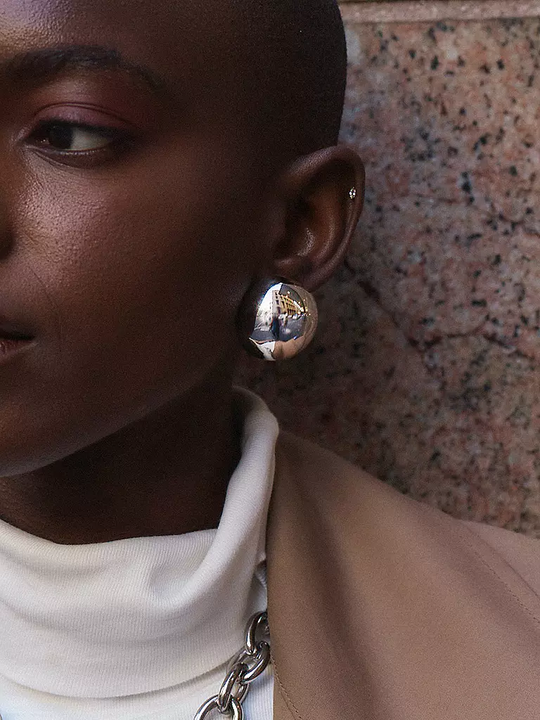 EDBLAD | Ohrstecker BEAD STUDS Maxi Steel | Plata