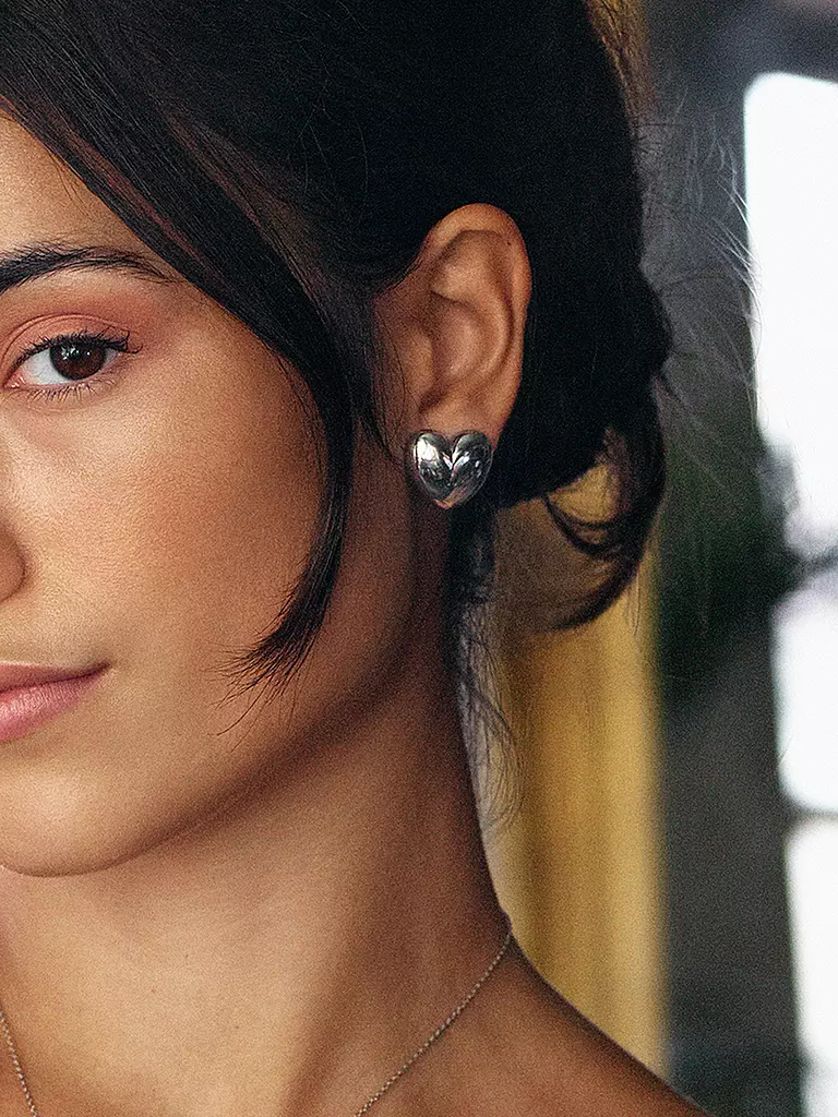 EDBLAD | Pendientes BARLEY STUDS Large Steel | Plata