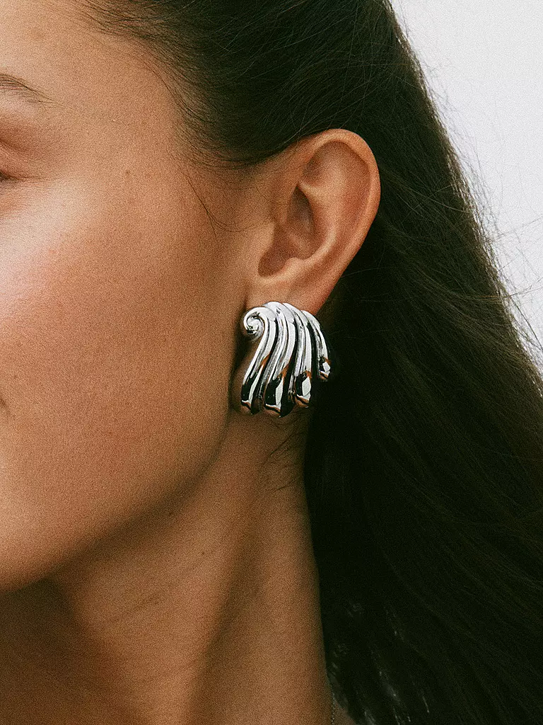 EDBLAD | Pendientes CORAZZA Large Steel | Plata