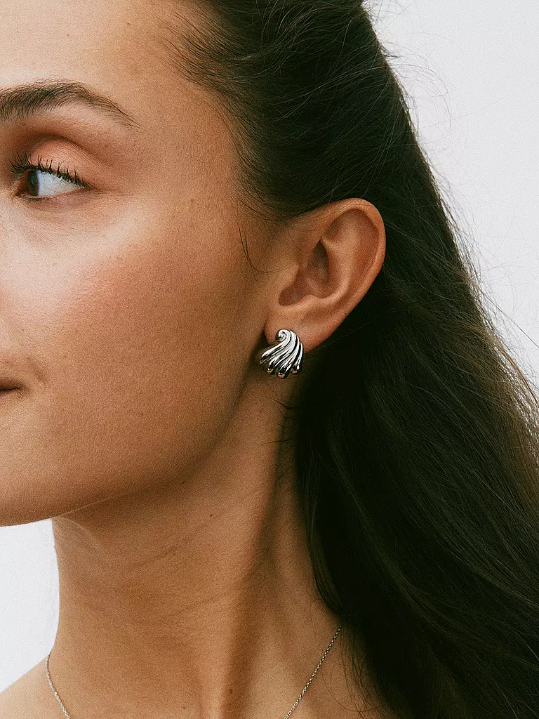 EDBLAD | Pendientes CORAZZA Small Steel | Plata