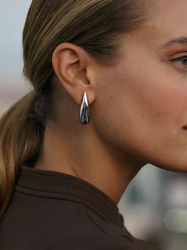 EDBLAD | Pendientes CREST STUDS Steel | Plata