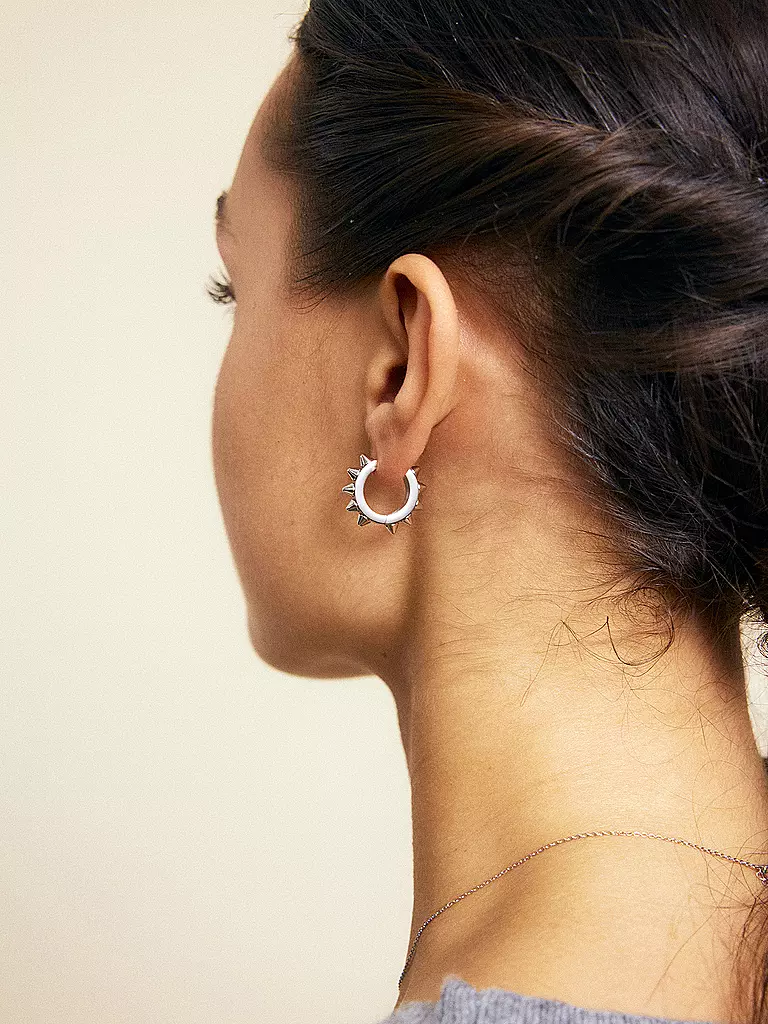 EDBLAD | Pendientes PEAK HOOPS ICON Large Steel | Plata