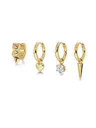 EDBLAD | Pendientes PEAK HOOPS ICON ONE HEART Oro | Oro