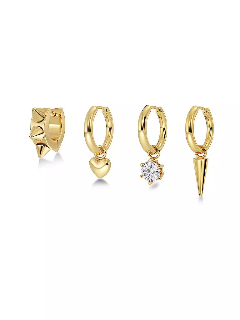 EDBLAD | Pendientes PEAK HOOPS ICON ONE HEART Oro | Oro