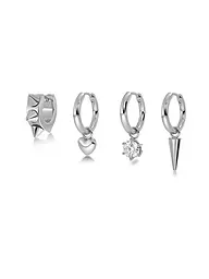 EDBLAD | Pendientes PEAK HOOPS ICON ONE HEART Oro | Plata