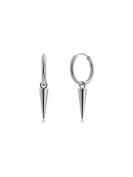 EDBLAD | Pendientes PEAK HOOPS Steel | Plata