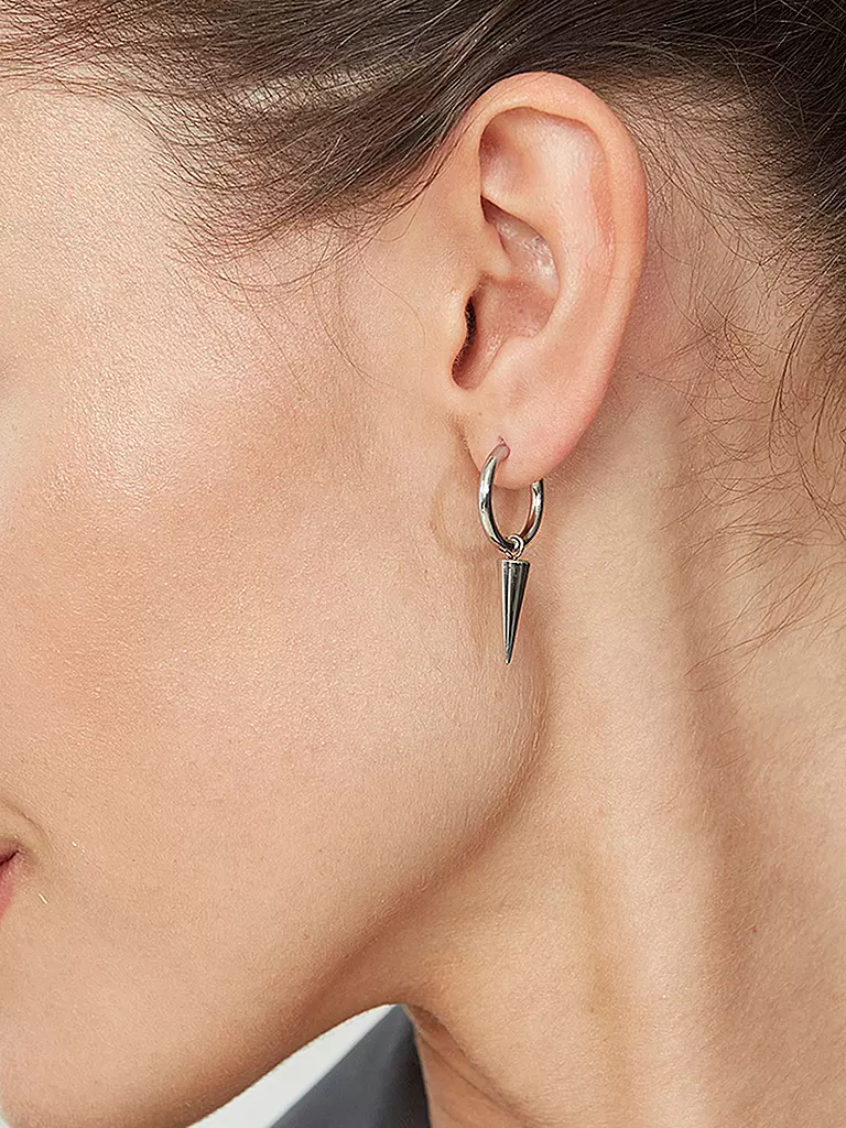 EDBLAD | Pendientes PEAK HOOPS Steel | Plata