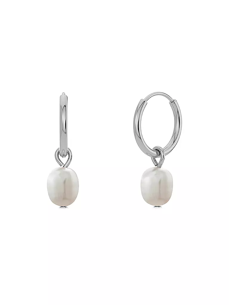 EDBLAD | Pendientes PERLA HOOPS Steel | Plata