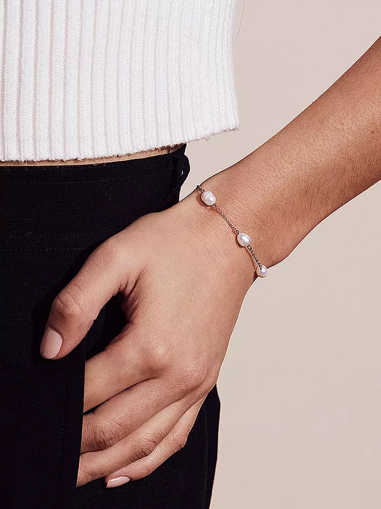 EDBLAD | Pulsera PERLA MULTI Acero | Plata