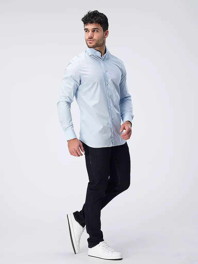 EDWARD COPPER | Hemd Tailored Fit | Azul claro