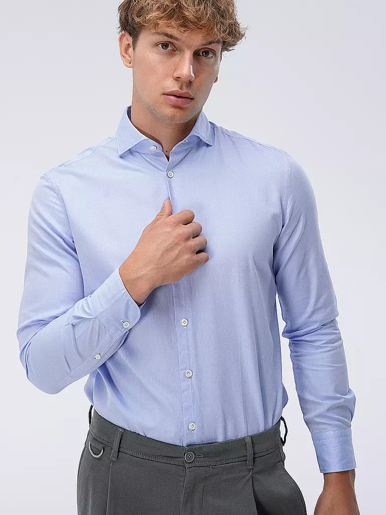 EDWARD COPPER | Hemd Tailored Fit | Azul claro