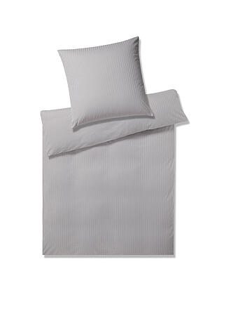 ELEGANTE | Juego de cama de punto Jersey SOLID STRIPE 140/200CM Grafito