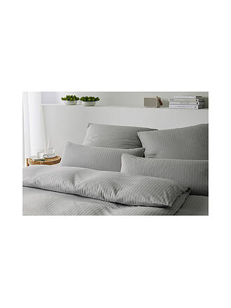 ELEGANTE | Juego de cama de punto Jersey SOLID STRIPE 140/200CM Grafito