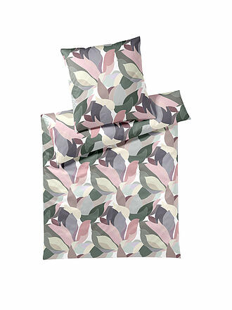 ELEGANTE | Ropa de cama de satén 70x90cm/140x200cm NIGHT GARDEN Puder