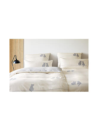 ELEGANTE | Ropa de cama de satén YOU & ME 70x90/140x200cm Naturaleza