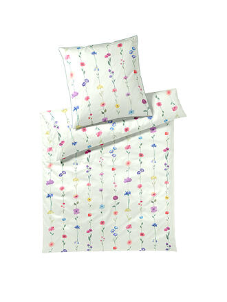 ELEGANTE | Ropa de cama de satén FLOWER SHOW 70x90cm / 140x200cm Verde pistacho