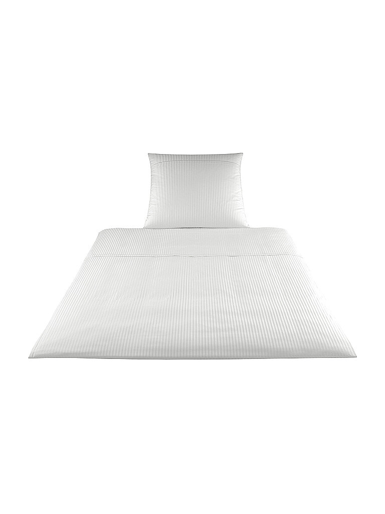ELEGANTE Ropa de cama de damasco Milano 70x90cm/140x200cm Blanco blanco