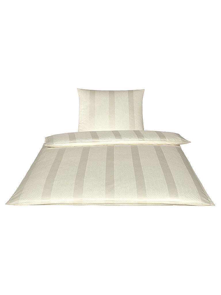ELEGANTE Ropa de cama de damasco Metropolis 70x90cm/140x200cm Naturaleza beige