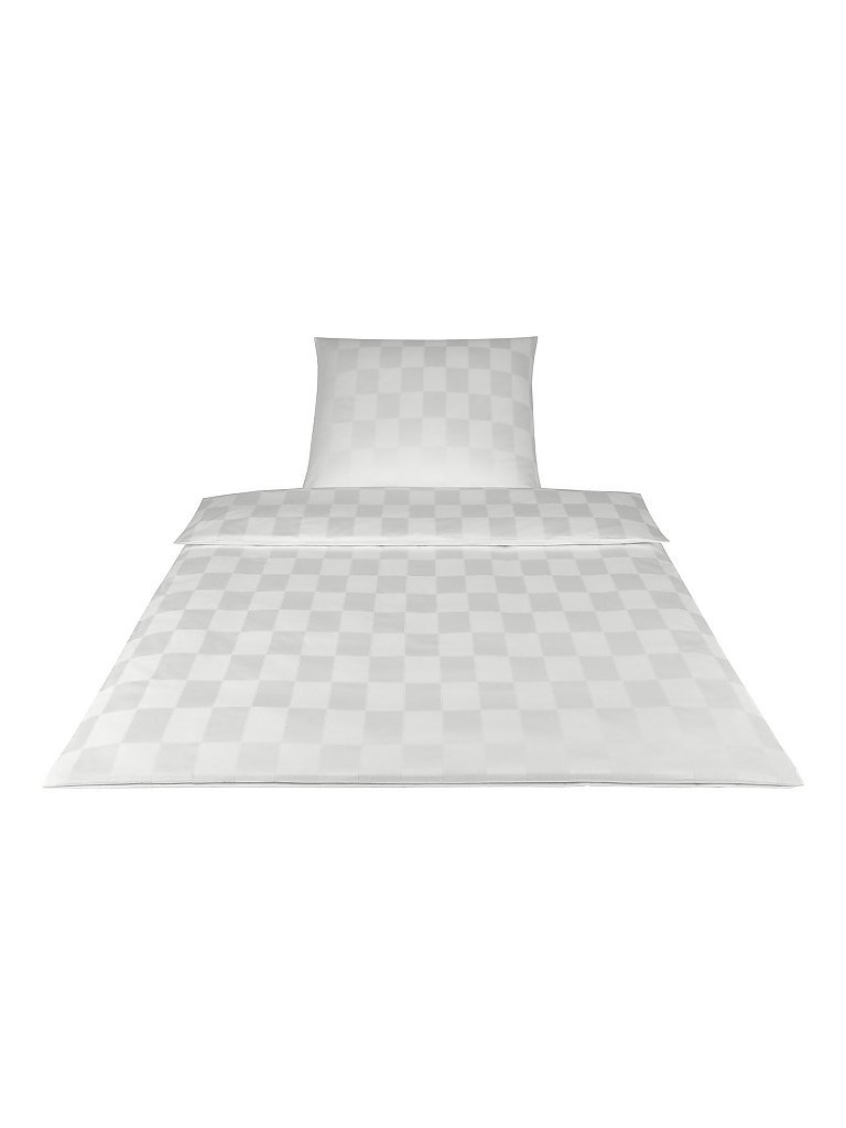 ELEGANTE Ropa de cama de damasco 70x90cm/140x200cm (Blanco) blanco