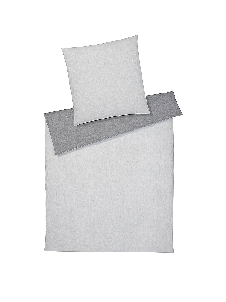 Elegante Ropa de cama de franela reversible Tender Gris gris claro