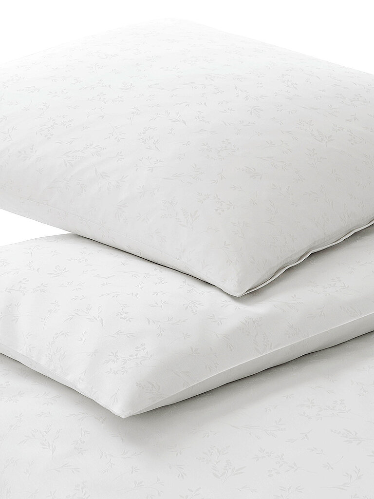 ELEGANTE Ropa de cama de damasco DELIGHT 70x90cm/140x200cm Blanco blanco