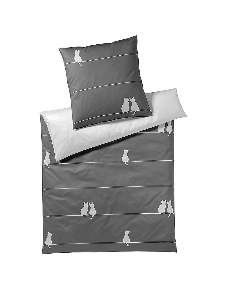 ELEGANTE Ropa de cama de satén YOU & ME 70x90/140x200cm Negro negro