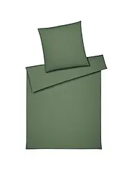 ELEGANTE | Juego de cama de punto Jersey 70x90cm / 140x200cm CORD Crema | Verde claro