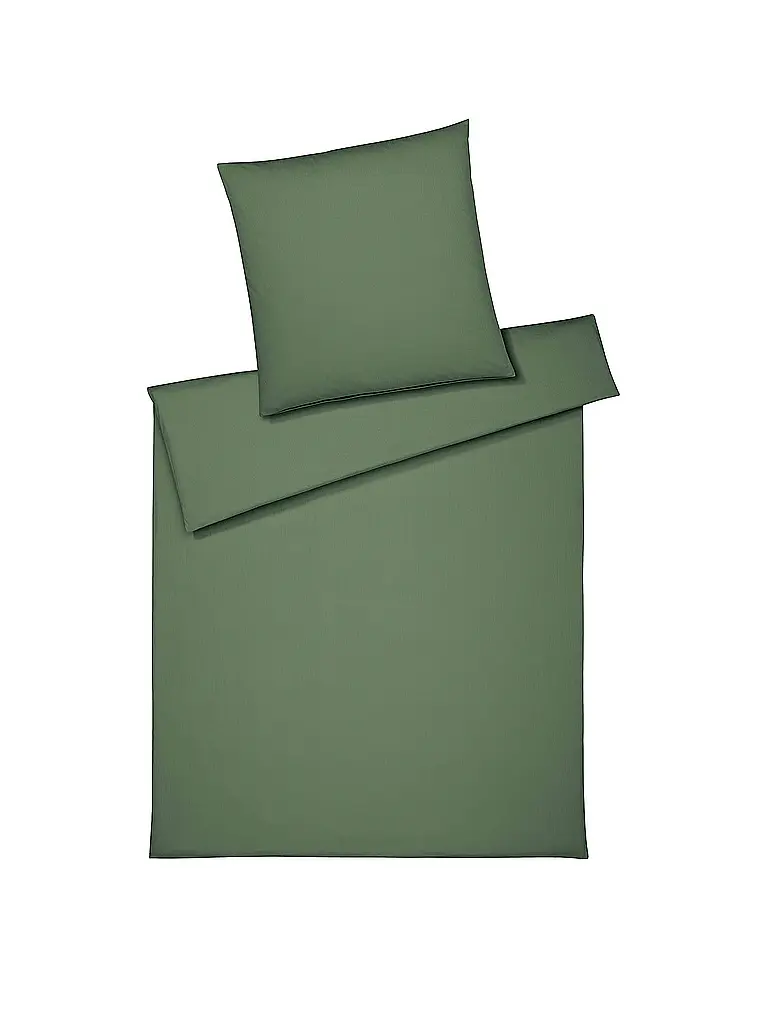 ELEGANTE | Juego de cama de punto Jersey 70x90cm / 140x200cm CORD Verde claro | Verde claro