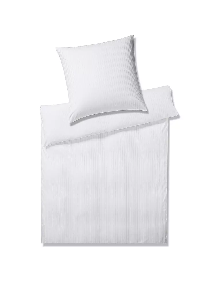 ELEGANTE | Juego de cama de punto Jersey SOLID 70x90cm / 140x200cm Blanco | Blanco