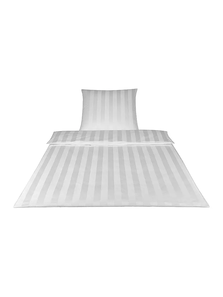 ELEGANTE | Ropa de cama de damasco "" 70x90cm/140x200cm (Blanco) | Blanco