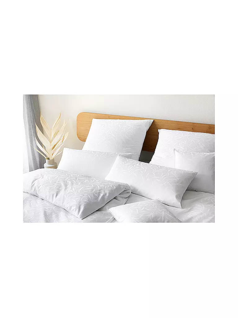 ELEGANTE | Ropa de cama de damasco MURIEL 70x90cm/140x200cm Blanco | Blanco