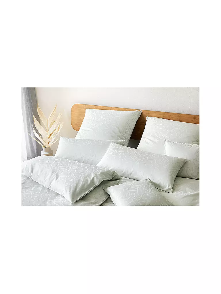 ELEGANTE | Ropa de cama de damasco MURIEL 70x90cm/140x200cm Verde pastel | Verde claro