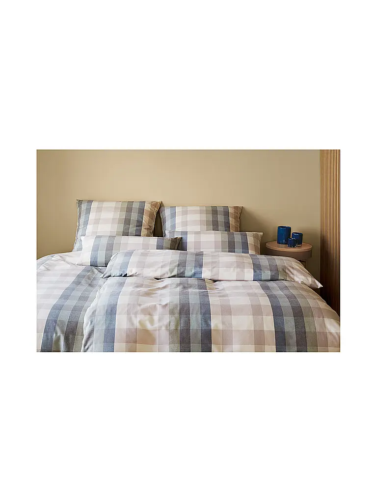 ELEGANTE | Ropa de cama de franela GLASGOW 70x90cm/140x200cm Azul | Azul